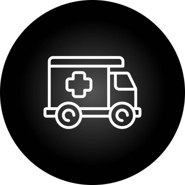 dağıtım kamyonu simgesi, vektör illüstrasyonu basit tasarım