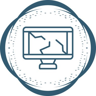 Bilgisayar ekranı simgesini onar. vektör illüstrasyonu