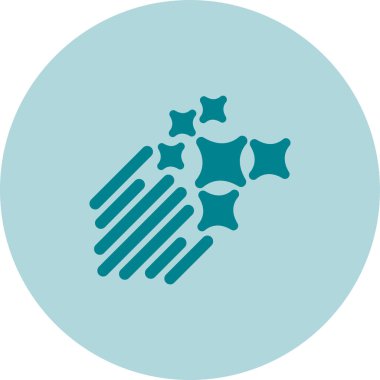 Kayan yıldızlar, ikon vektör çizimi