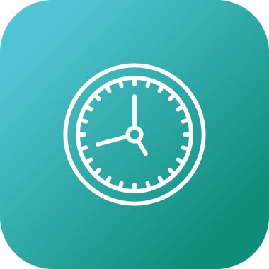 Saat web simgesi, basit vektör illüstrasyonu