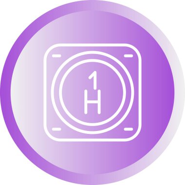 Periyodik tablonun hidrojen kimyasal elementinin web çizimi