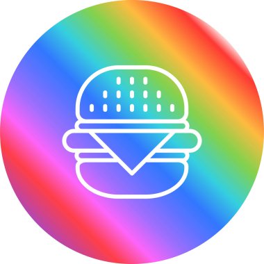 Burger besin simgesinin vektör illüstrasyonu