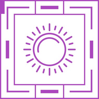 Güneş. Web simgesi basit illüstrasyon