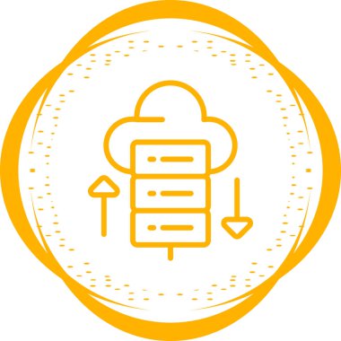 Web Sunucusu simgesi, vektör illüstrasyonu basit tasarım