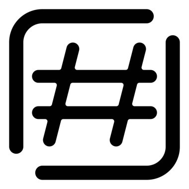 hashtag web simgesi, basit vektör illüstrasyonu