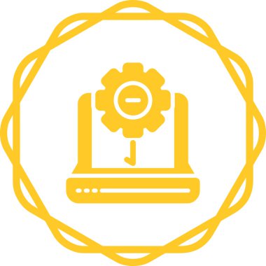 dizüstü bilgisayar simgesi, vektör illüstrasyonu basit tasarım