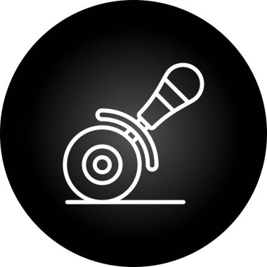 Pizza Kesicisi simgesinin vektör çizimi