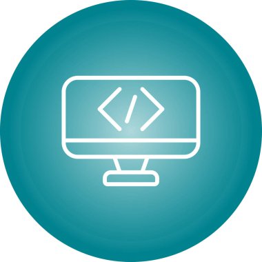 Kodlama simgesinin vektör illüstrasyonu 