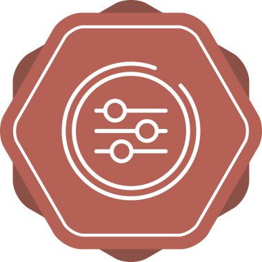 Equalizer ağ simgesinin vektör illüstrasyonu