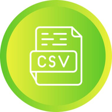 CSV dosya biçimi, simge vektör illüstrasyonu