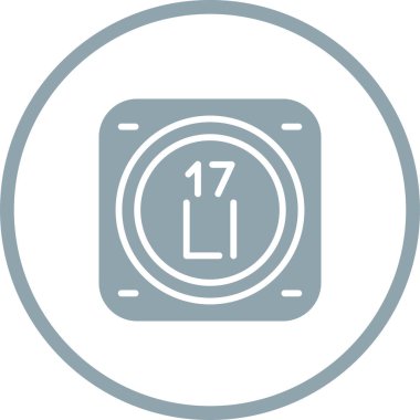 Klor kimyasal element simgesi vektör illüstrasyonu