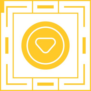 Caret Aşağı satır vektör simgesi