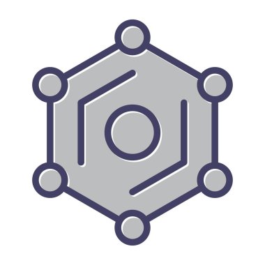 Basit bir altıgen simgesi, web basit illüstrasyonu