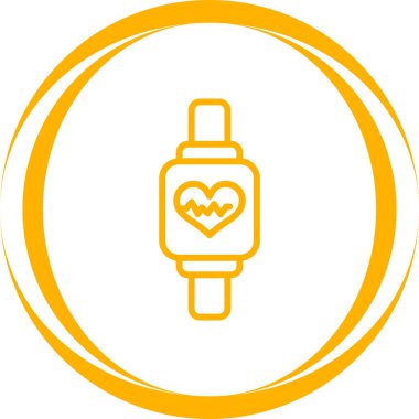 fitness izleyici simgesi, vektör illüstrasyonu basit tasarım