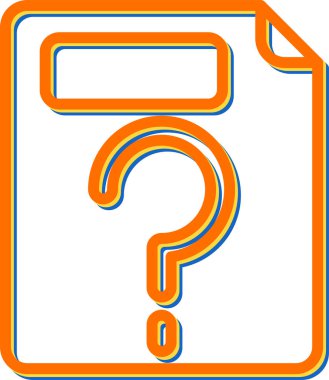 Bilinmeyen dosya simgesi, vektör illüstrasyonu basit tasarım