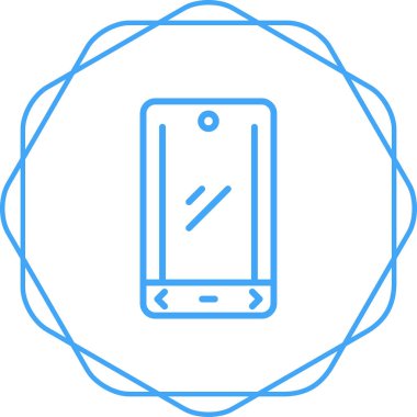 akıllı telefon simgesi, vektör illüstrasyonu basit tasarım