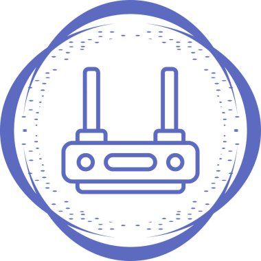 router vektör simgesi, tasarım taslağı 