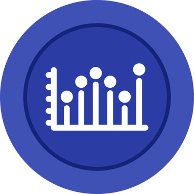 Stats icon, vector illustration simple design