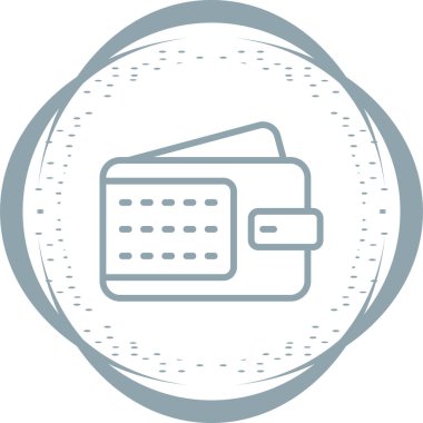 Cüzdan. Web simgesi vektör illüstrasyonu