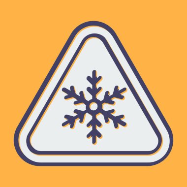 Kar tanesi. Web simgesi basit illüstrasyon