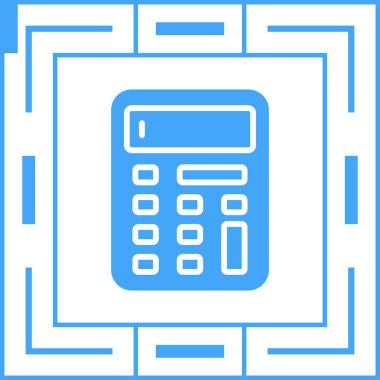 hesap makinesi web simgesi, vektör illüstrasyonu 