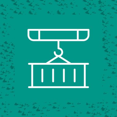 Vinç. Web simgesi basit illüstrasyon