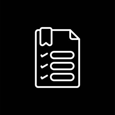 Kontrol listesi. Web simgesi basit illüstrasyon