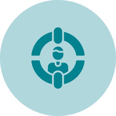 Müşteri Segmentasyon simgesinin vektör illüstrasyonu