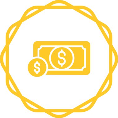 Para için. Web simgesi basit illüstrasyon