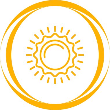 Güneş. Web simgesi basit illüstrasyon