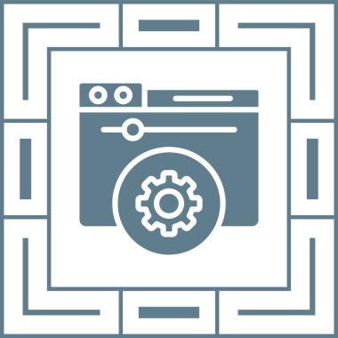 Sunucu Kontrol Paneli ikon vektör illüstrasyonu 