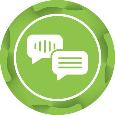 Sohbet balonu simgesi, vektör illüstrasyonu basit tasarım