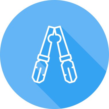 Kablo Crimper simgesi, vektör illüstrasyonu basit tasarım