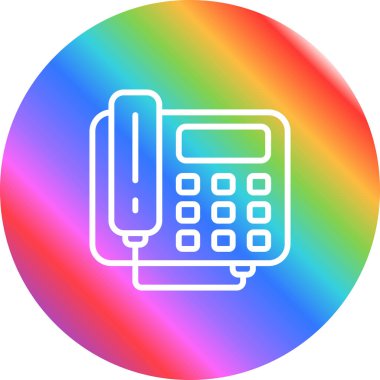 Telefon web simgesi, basit vektör illüstrasyonu