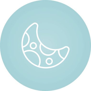 Beyaz arkaplanda ay vektör simgesi, gece simgesi 