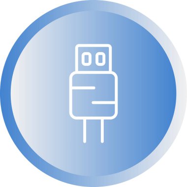 usb simgesi, vektör illüstrasyonu basit tasarım