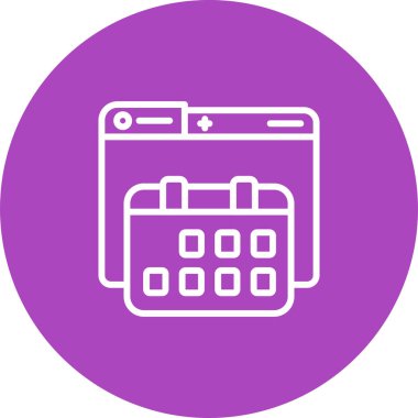 takvim anımsatma simgesi, özet biçimi, vektör illüstrasyonu