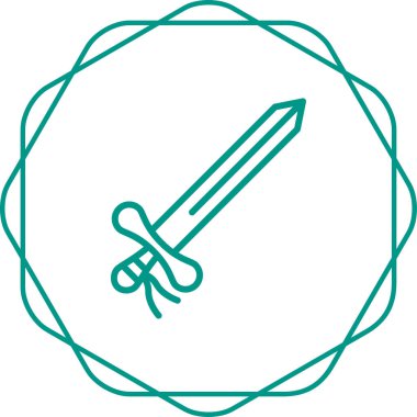 Kılıç. Web simgesi basit illüstrasyon