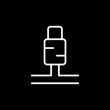  Usb Kablo ağ simgesi vektör illüstrasyonu 