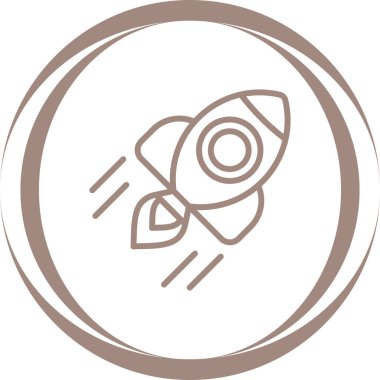 roket ağ ikonu vektör illüstrasyonu 