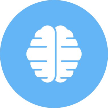 Beyin. Web simgesi basit illüstrasyon