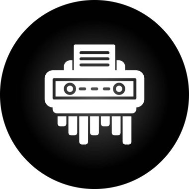 Kağıt öğütücü. Web simgesi basit tasarım              