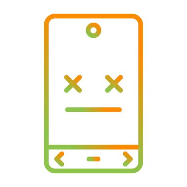 Ölü telefon simgesi vektör illüstrasyon tasarımı