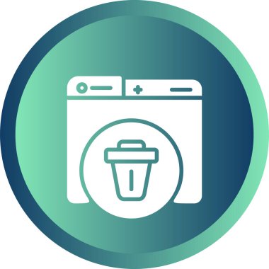Çöp kutusu simgesi, web basit illüstrasyon