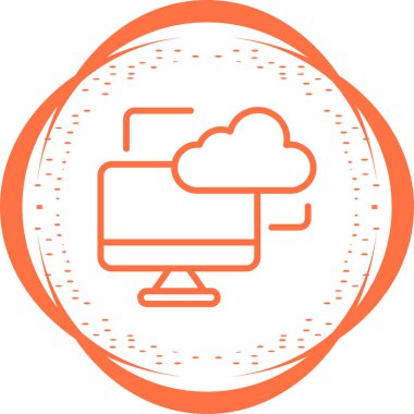 Bulut İzleme Ağı simgesi, vektör illüstrasyonu