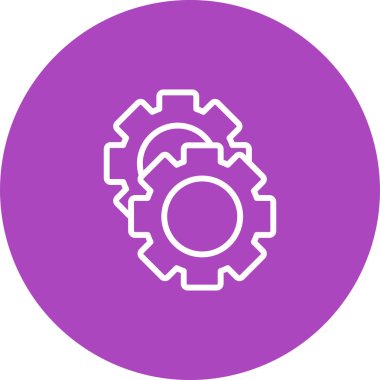 dişli ağ simgesi, basit vektör illüstrasyonu