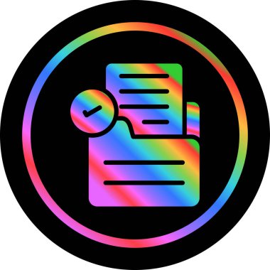 Belge Denetimi Web simgesi illüstrasyonu