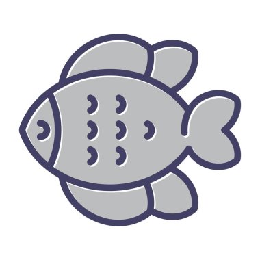 balık simgesi web basit illüstrasyon