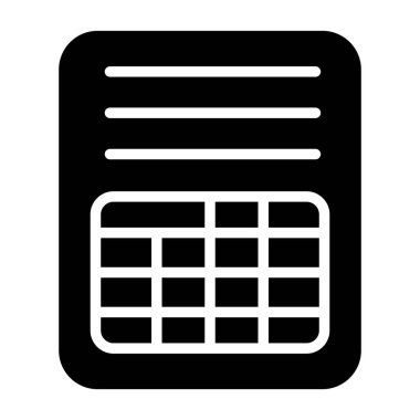 Hesap cetveli simgesi. Belge fatura çizgisi simgesi, taslak vektör işareti, beyaz üzerine izole edilmiş doğrusal resim. Sembol, logo çizimi. Düzenlenebilir felç. Piksel mükemmel vektör grafikleri