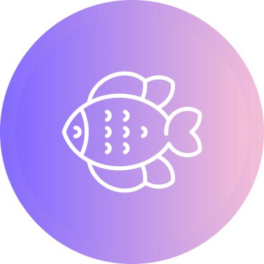 balık simgesi web basit illüstrasyon